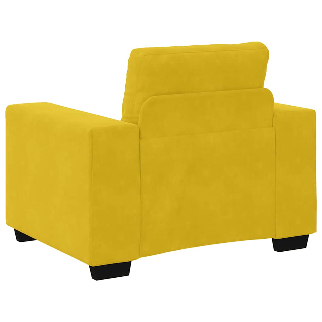 Sofastol 59 cm aksamit - żółty - number 6.