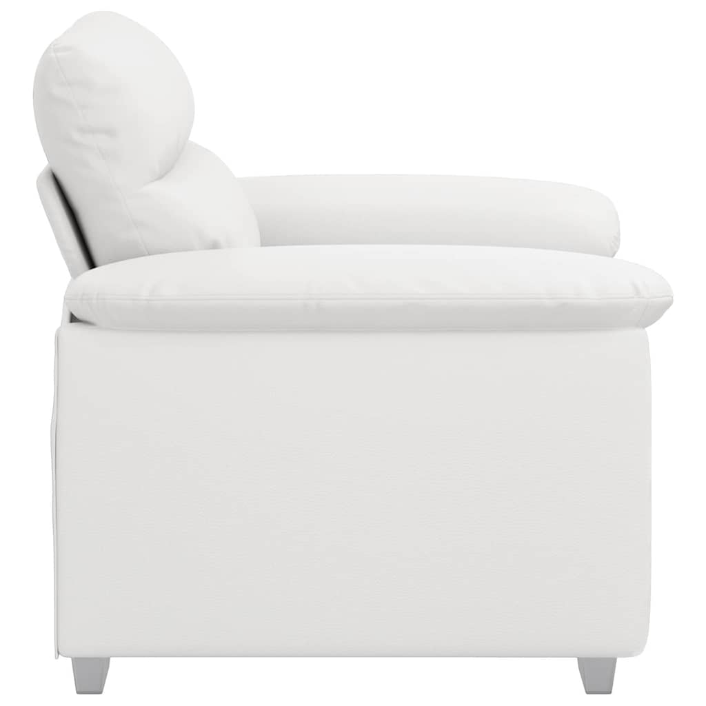 Fotel 60 cm sztuczna skórzana biała - number 5.