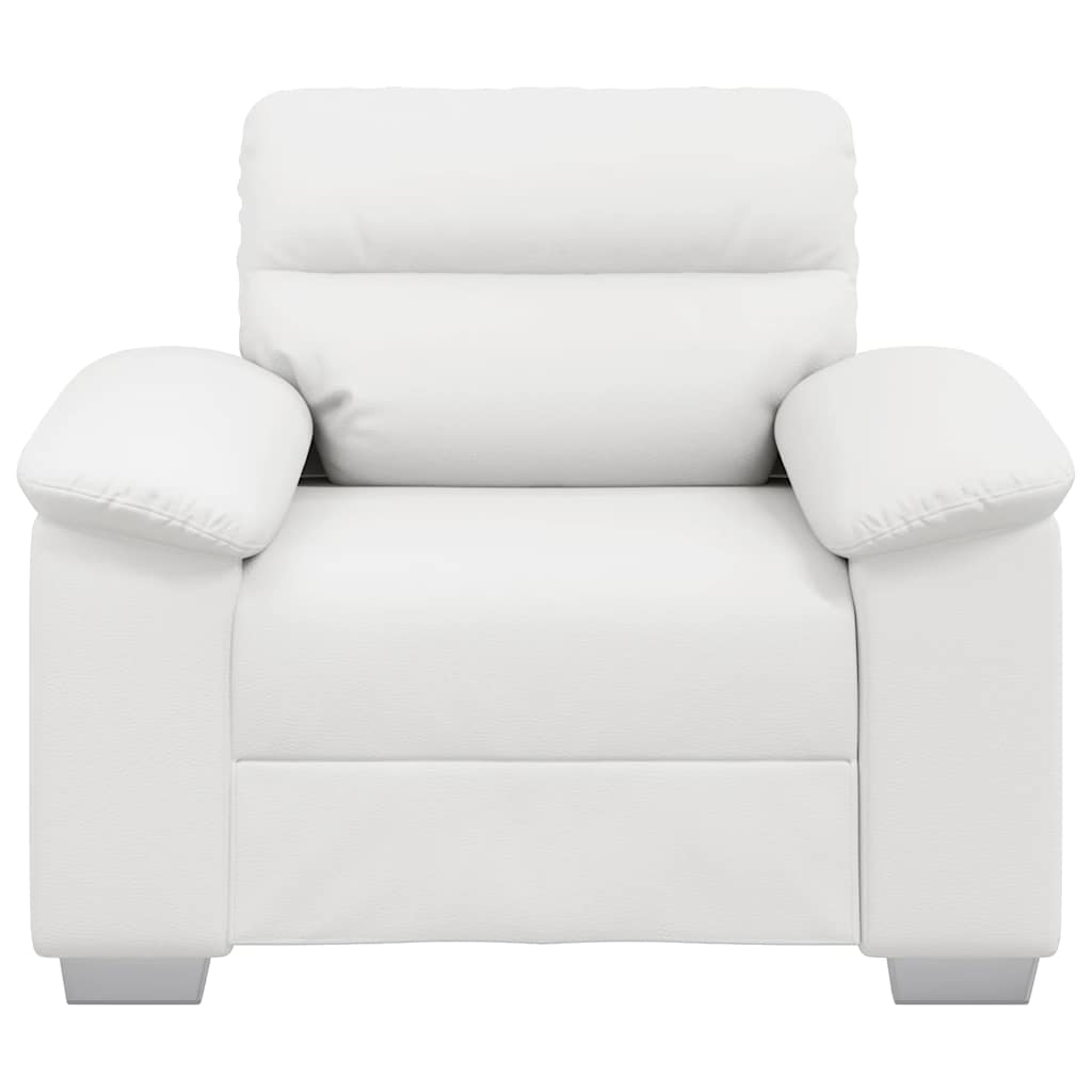 Fotel 60 cm sztuczna skórzana biała - number 4.