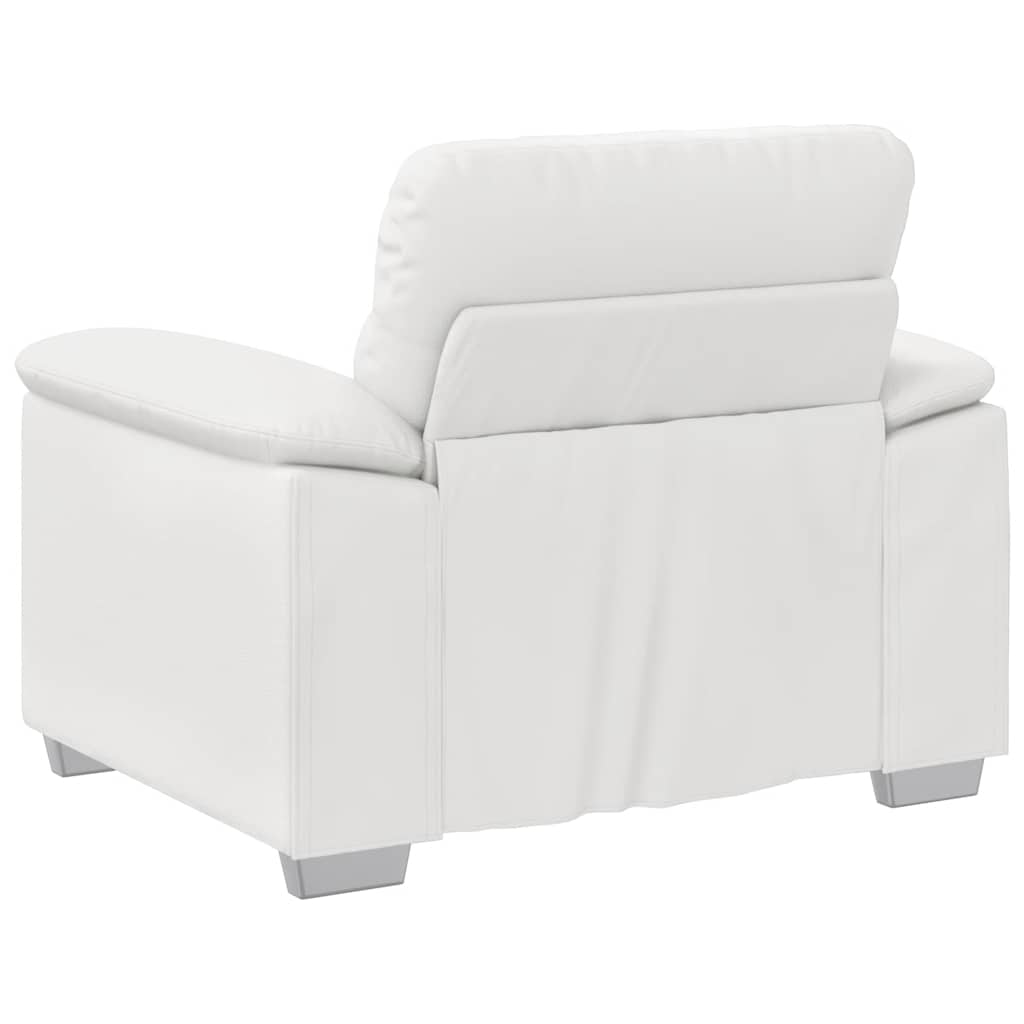 Fotel 60 cm sztuczna skórzana biała - number 6.