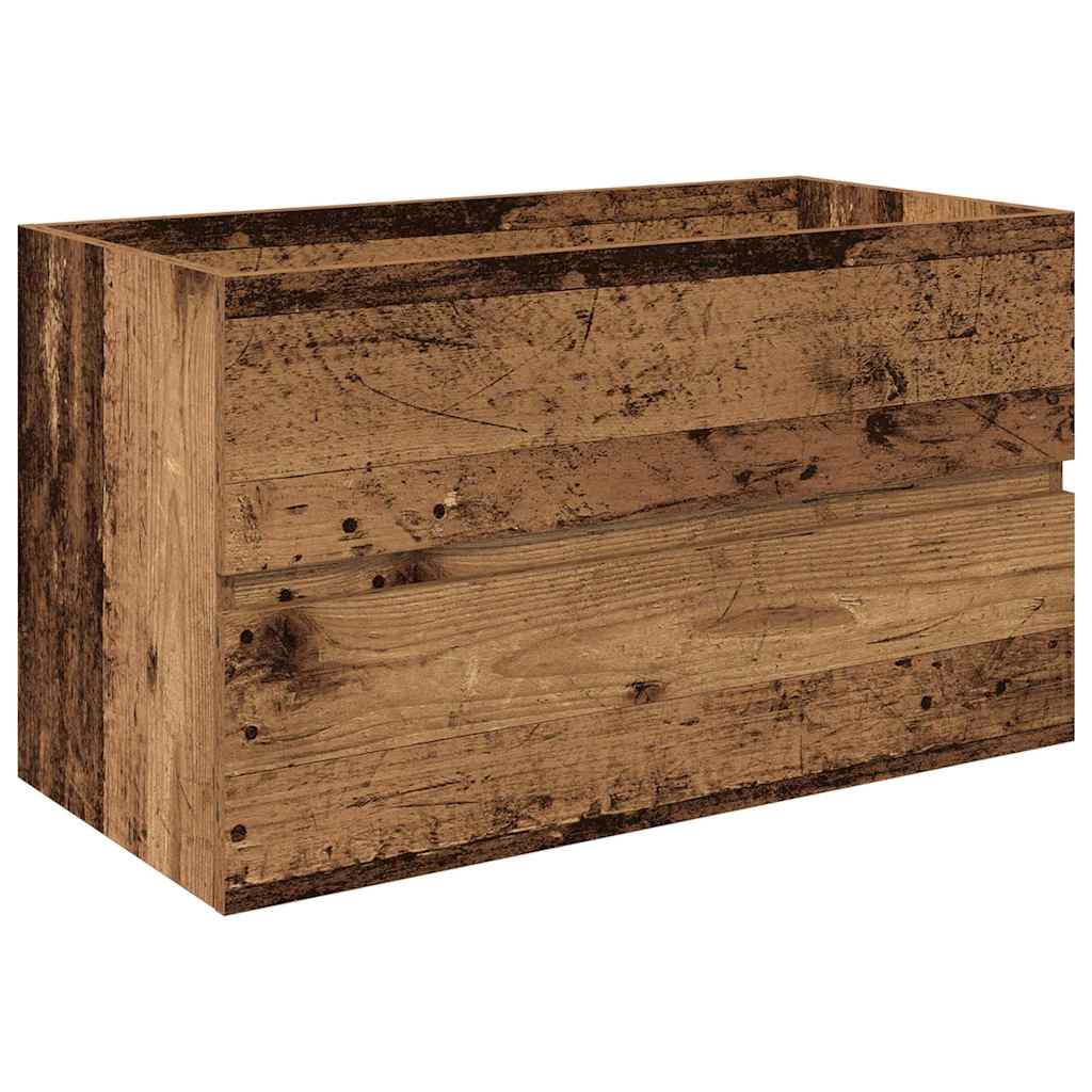 Baderomsmøbelsett 3 deler konstruert tre antikt tre - ooo 1 - number 6.