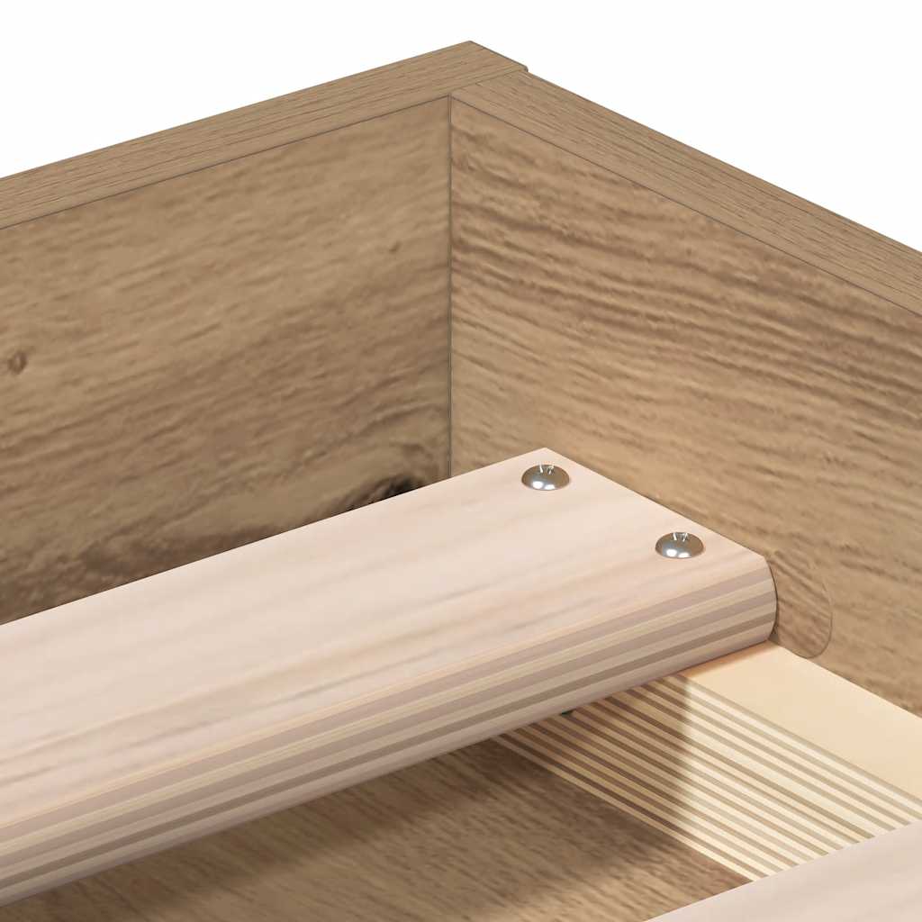 Sengramme uten madrass konstruert treartikler - håndverker eik, 90 x 200 cm - number 8.