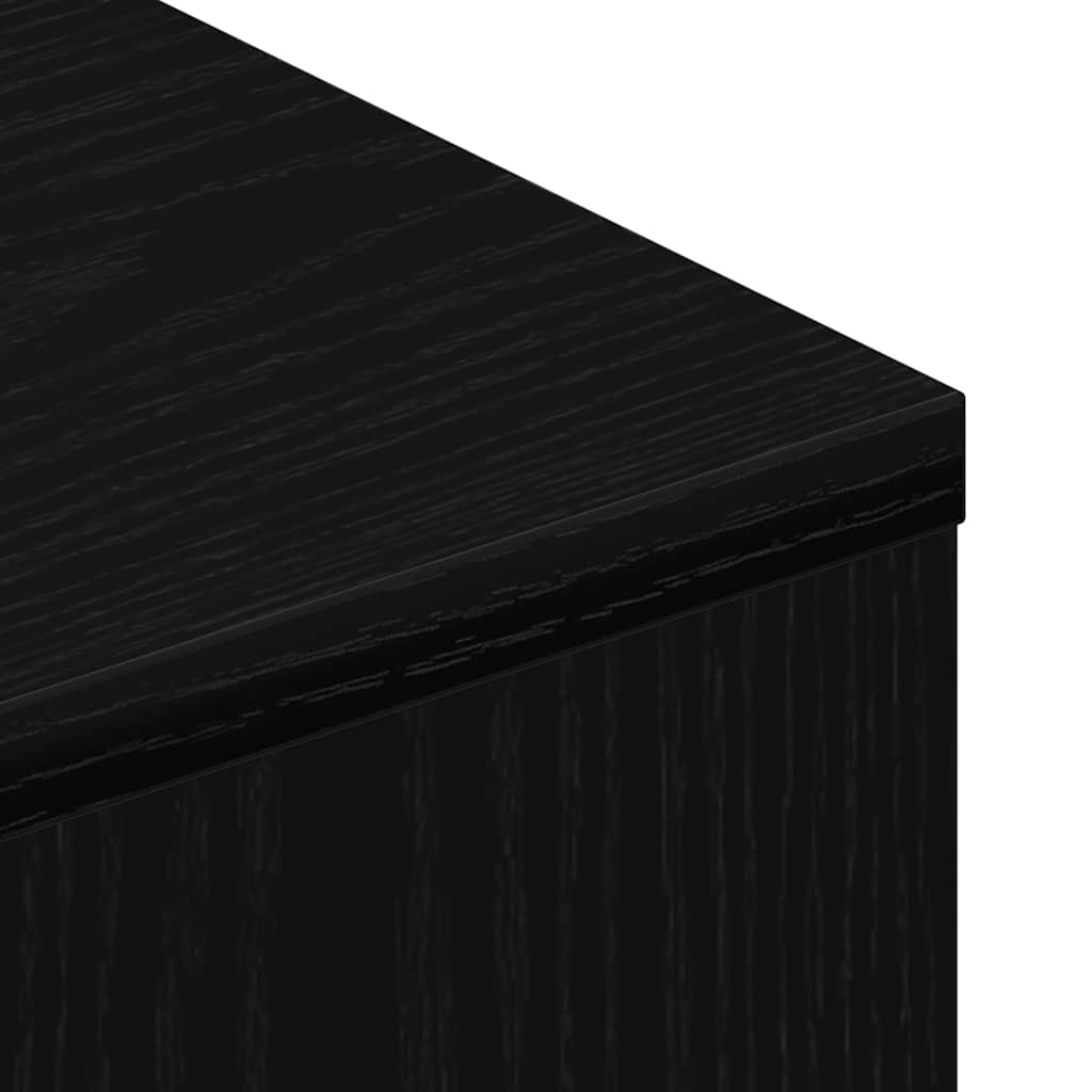 Tv -bord med hjul 102x34.5x43 cm konstruert tre svart eik - number 9.