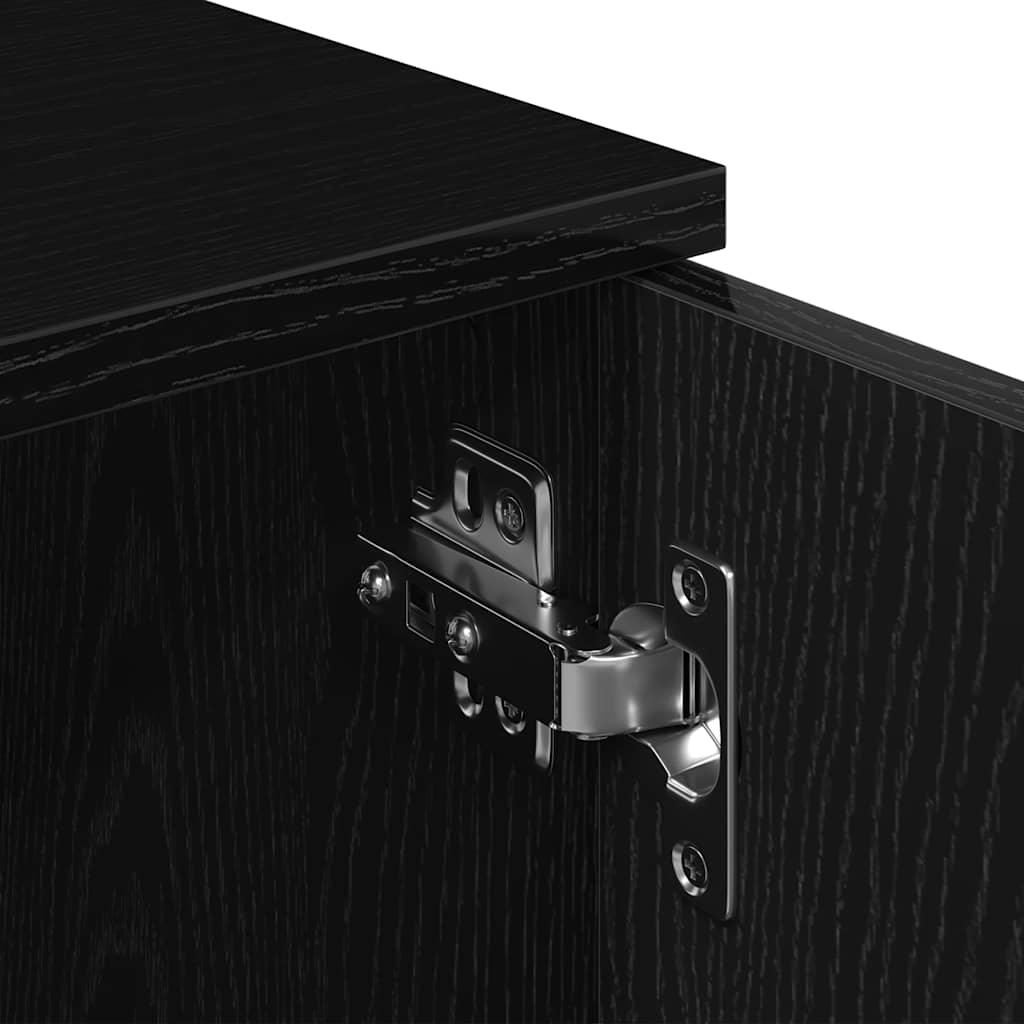 Tv-bord 102x30x37,5 cm konstrueret træ sort egetræsfarve - number 9.