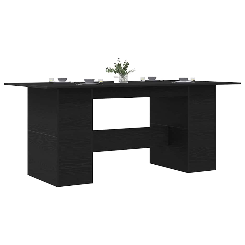 Stół 180x90x76 cm zbudowany drewniany kolor czarnego dębu - number 5.