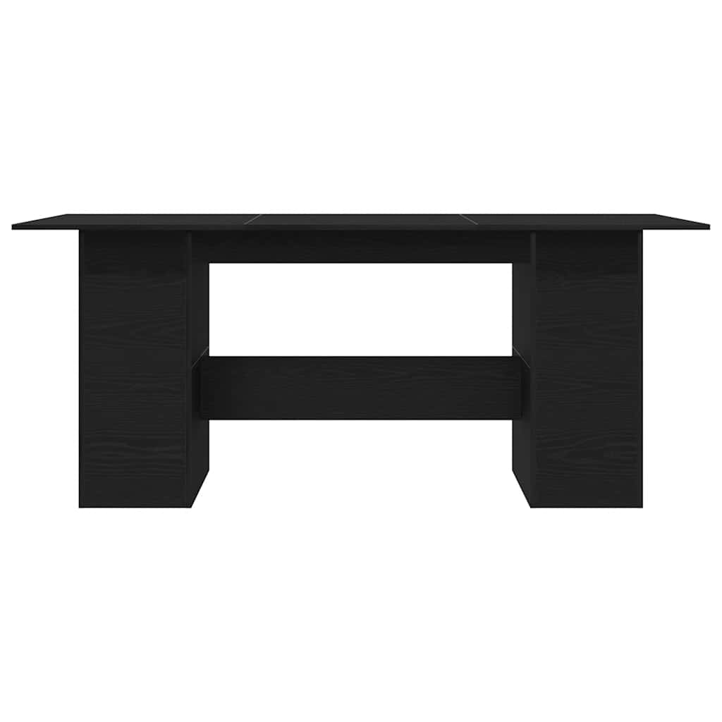 Stół 180x90x76 cm zbudowany drewniany kolor czarnego dębu - number 6.