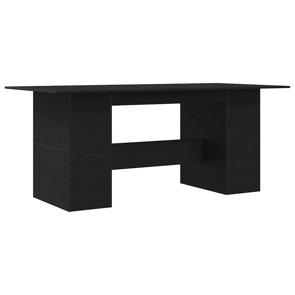 Stół 180x90x76 cm zbudowany drewniany kolor czarnego dębu - number 8.