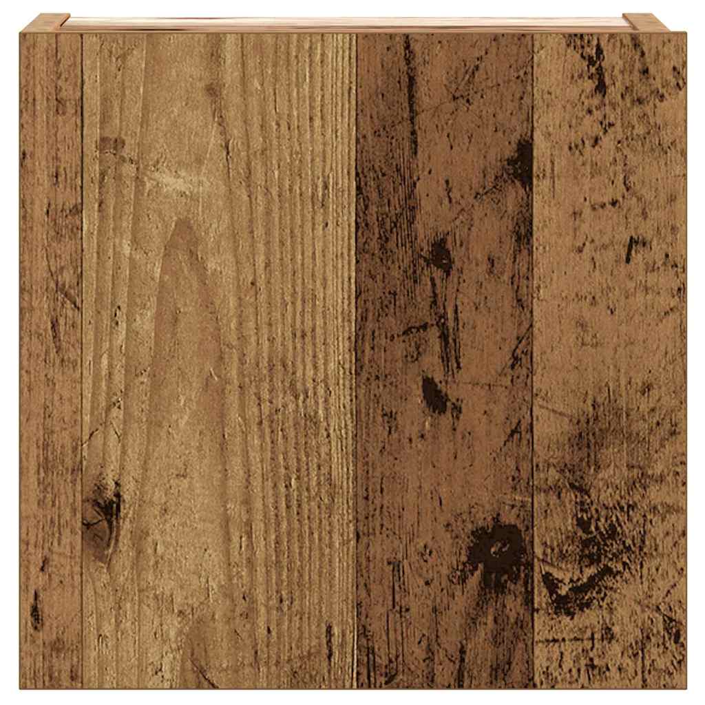 8-delt tv-skabssæt vægmonteret egetræsfarve - gammelt træ, 8, 80 cm - number 9.