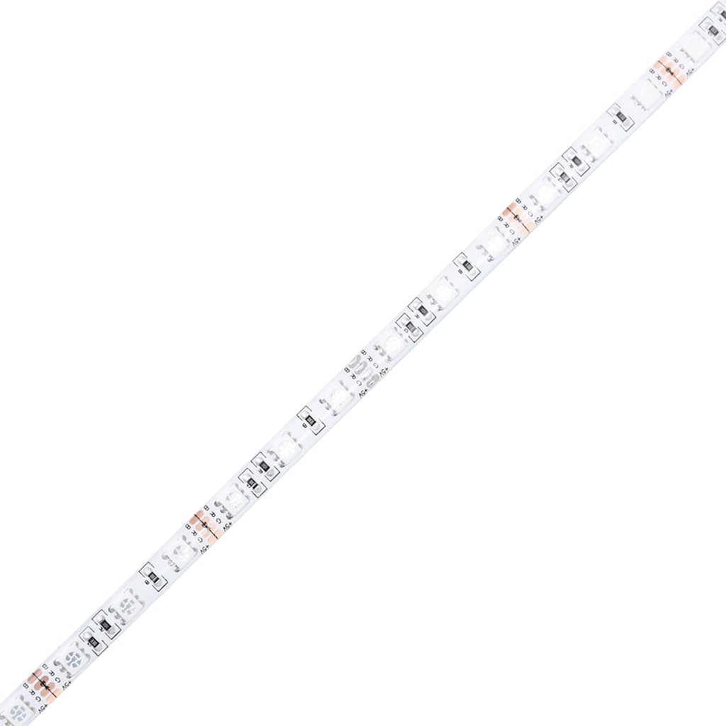 Tv-bord med led-lys 300x35x40 cm konstrueret træ kunsteg - artisan eg, 1 - number 12.