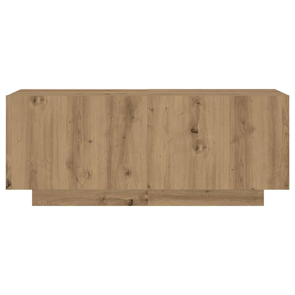 Tv-bord med led-lys 300x35x40 cm konstrueret træ kunsteg - artisan eg, 1 - number 9.