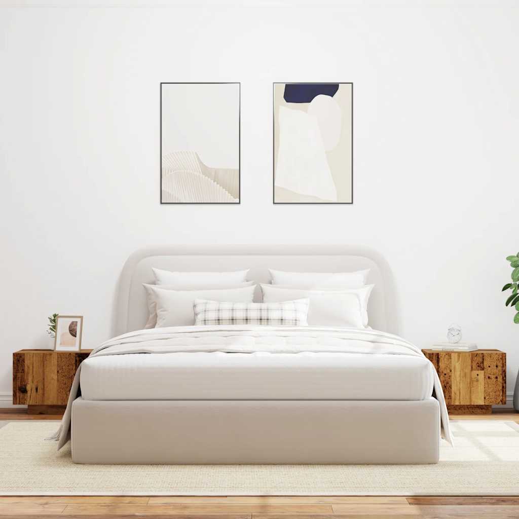 Bedside cabinet old wood 100x35x40 cm construction wood - number 3.