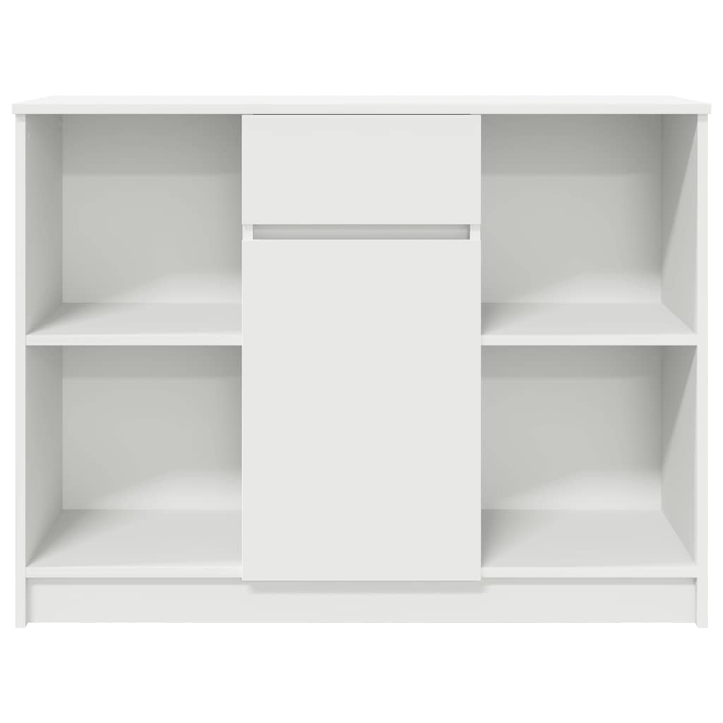 Bočna ploča s ladicom 101x35x76 cm konstruirano drvo - bijelo, 1 - number 6.