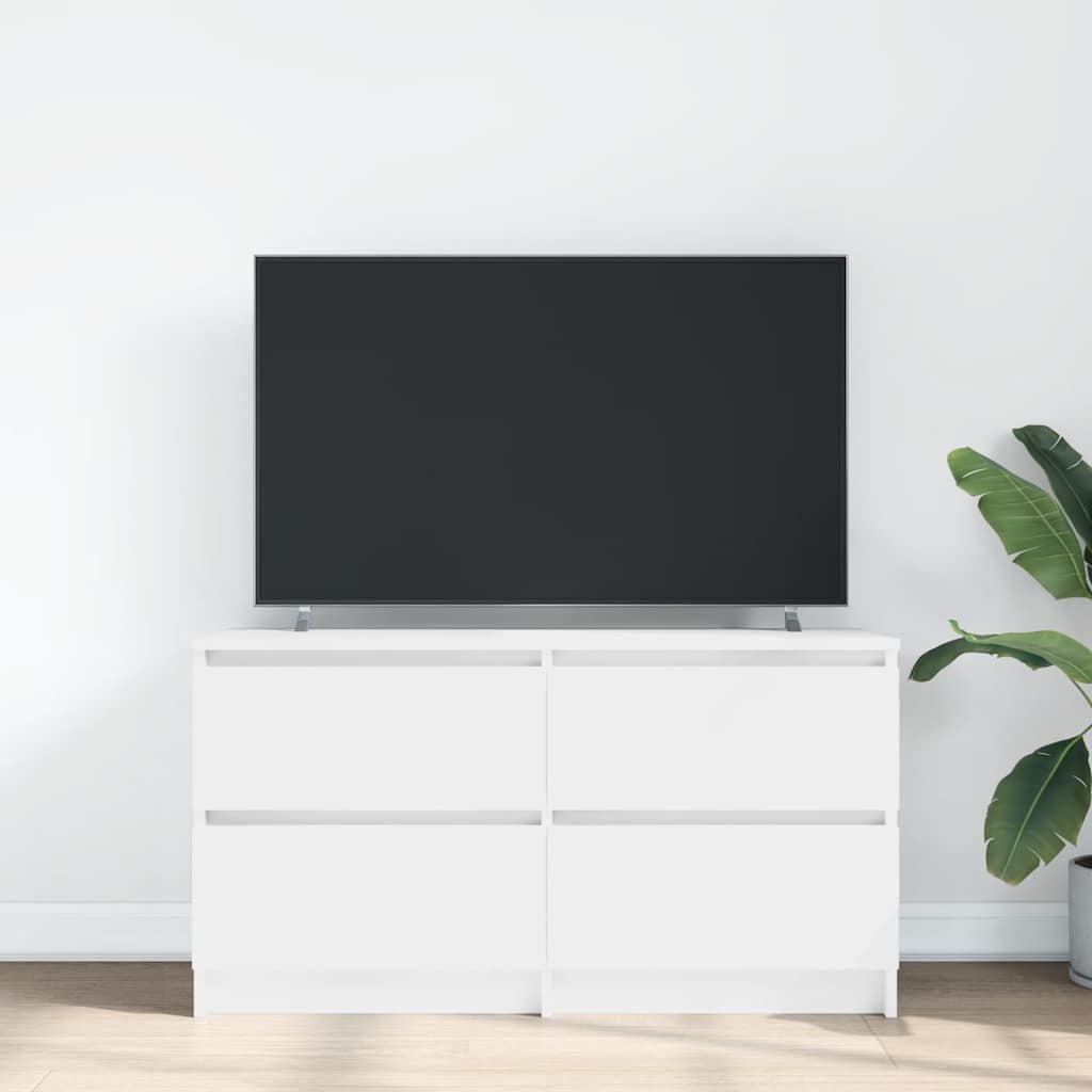 Tv -tabell 100x35x54 cm konstruert tre - hvit, 1, 100 cm (4 skuffer) - number 3.