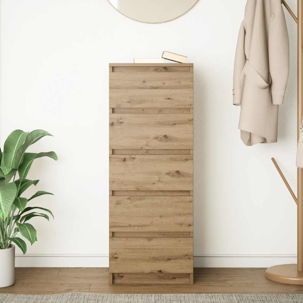 Sidan med lådor 37,5x35x99 cm konstruerad träartik - artisan oak, 1 - number 3.