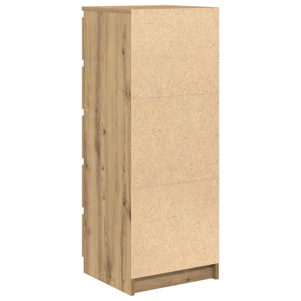 Sidan med lådor 37,5x35x99 cm konstruerad träartik - artisan oak, 1 - number 8.