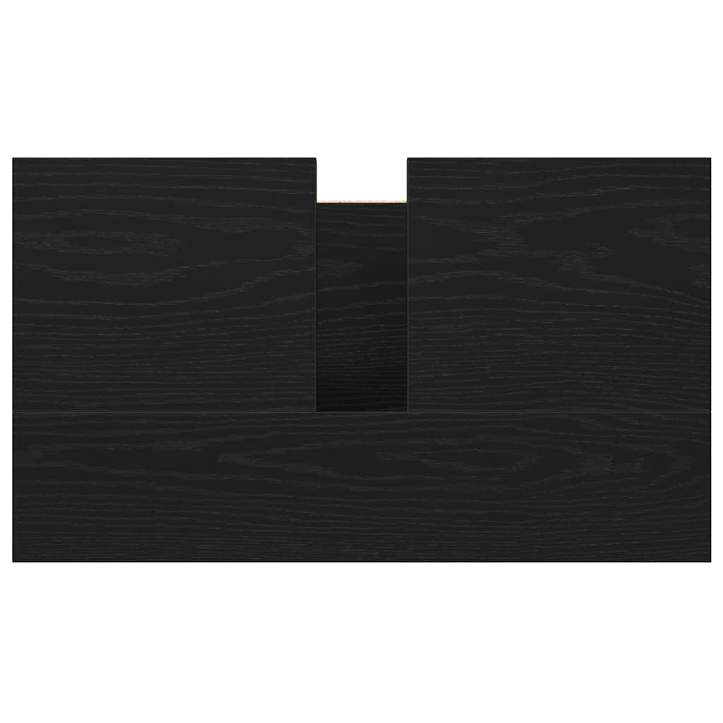 Håndvaskskab til badeværelse 60x34,5x60 cm sort - number 9.