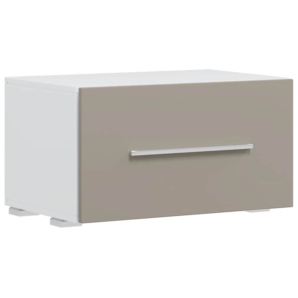 5-delt tv-skap med led-belysning, konstruert tre - steingrå - number 10.