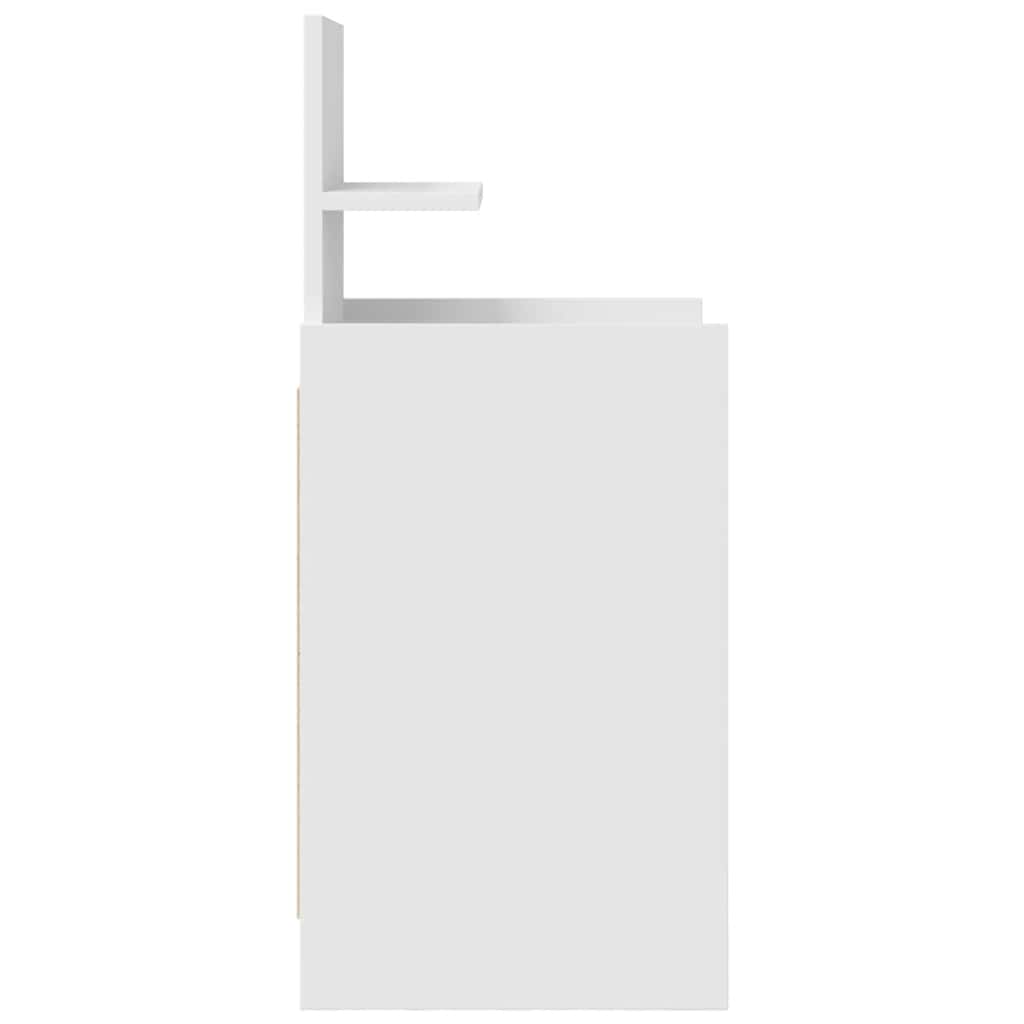 Stolovi za krevet s ladicama 2 pcs. 38x34x80 cm - bijela, 2 - number 8.