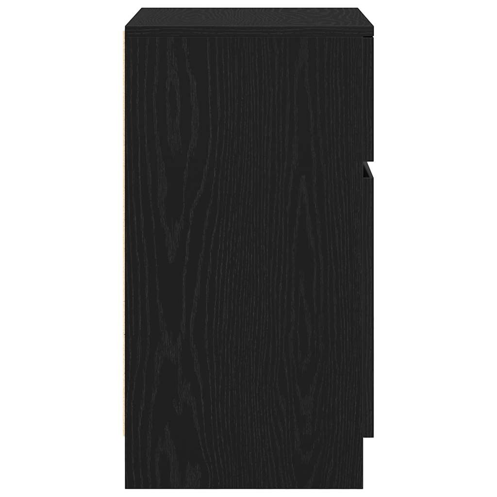 Noćni ormarić 39x35x65 cm konstruirano drvo - crno, 1 - number 7.