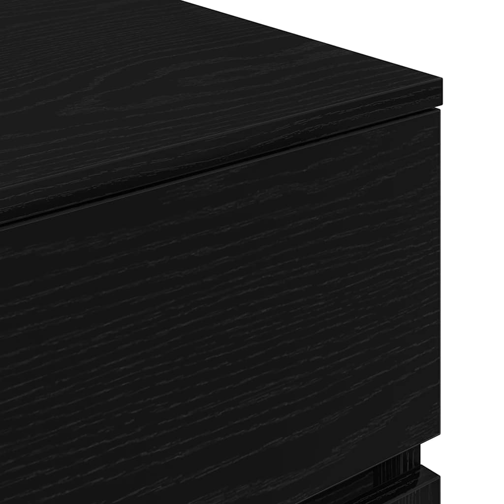 Noćni ormarić 39x35x65 cm konstruirano drvo - crno, 1 - number 10.