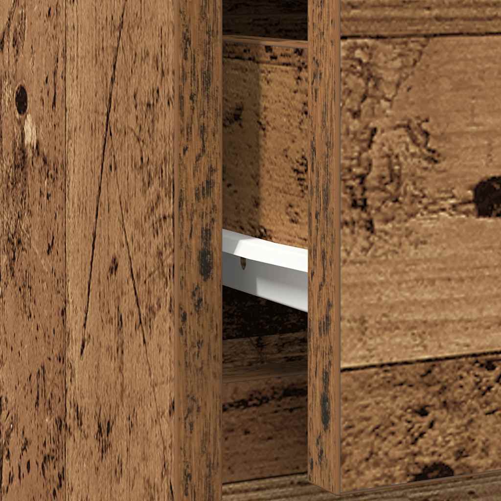 Skænk med skuffe 71x35x65 cm konstrueret træ antikt træ - number 12.