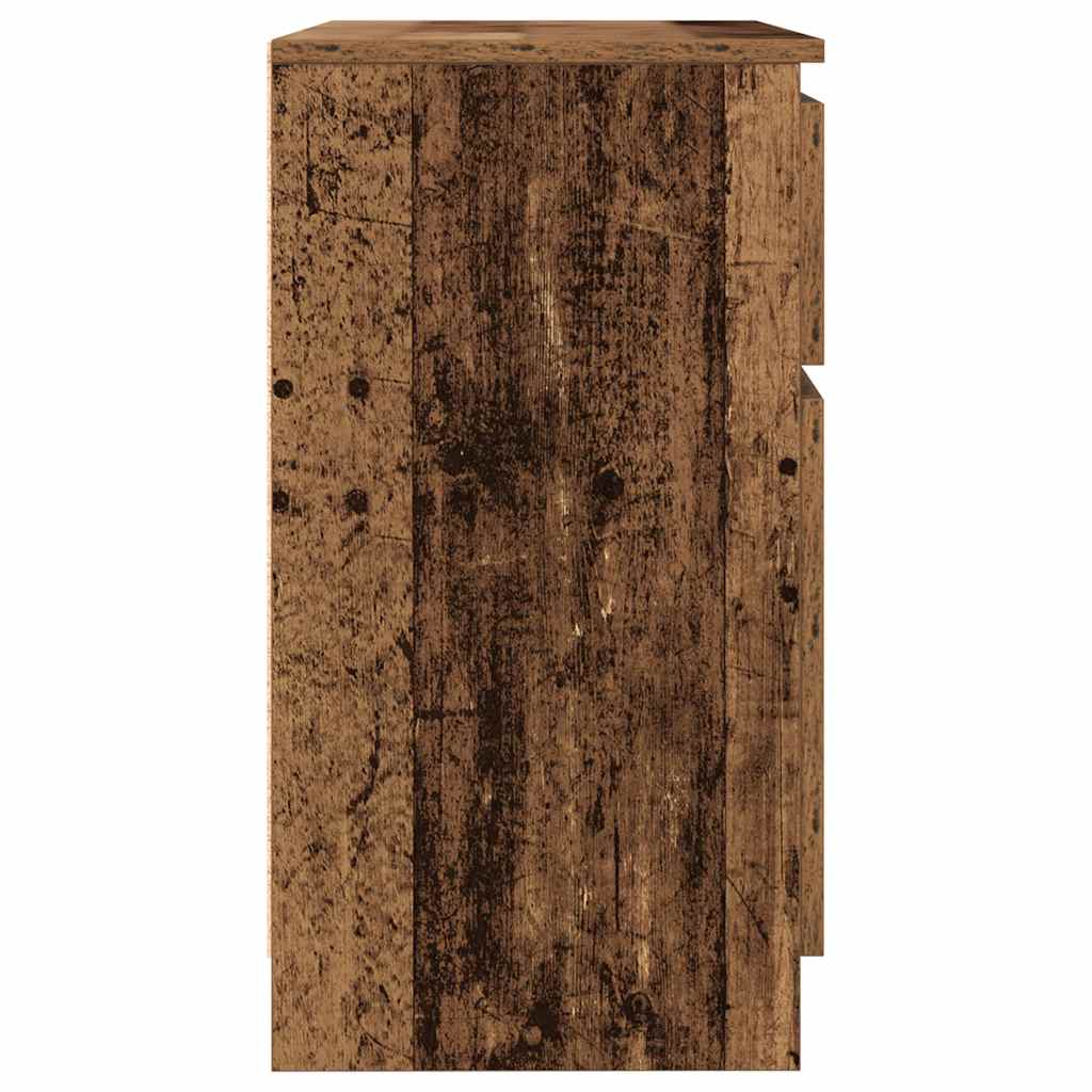 Skænk med skuffe 71x35x65 cm konstrueret træ antikt træ - number 7.