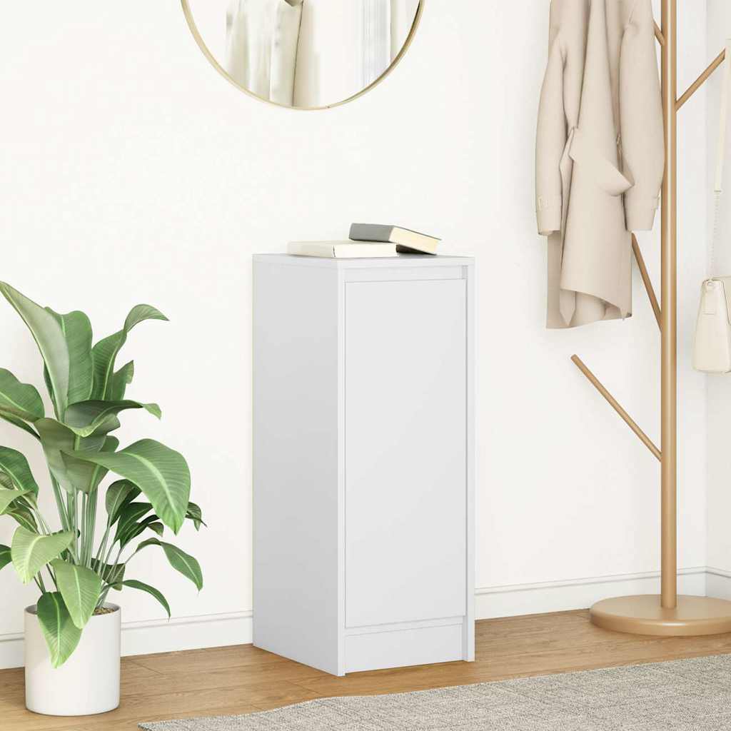 Bočna ploča 29.5x34x76 cm izgrađeno drvo - bijelo, 1 - number 1.