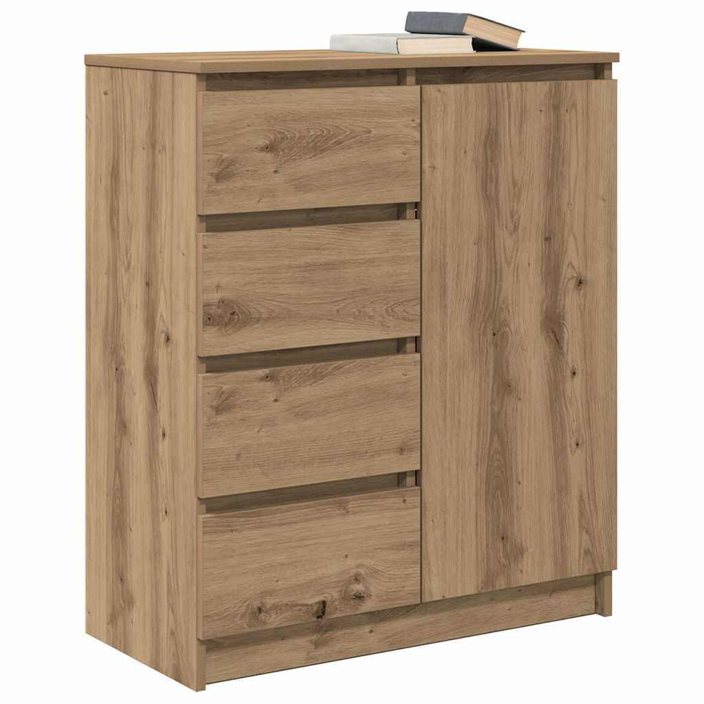 Sideboard with drawers 71x35x84 cm constructed wooden arts - artisan oak, 1 - number 4.