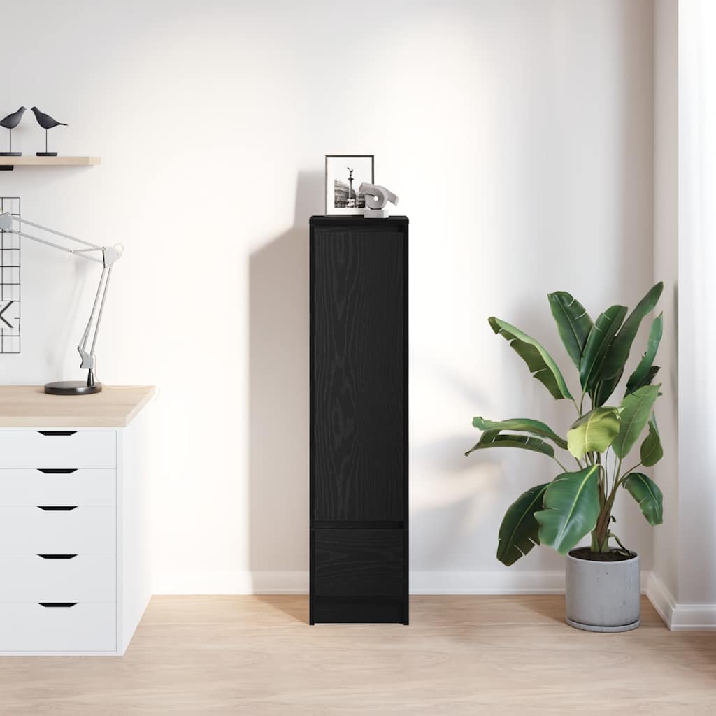 Visoki ormar 29,5x34x119,5 cm konstruirano drvo crni hrast boja - crni hrast, 1 - number 3.