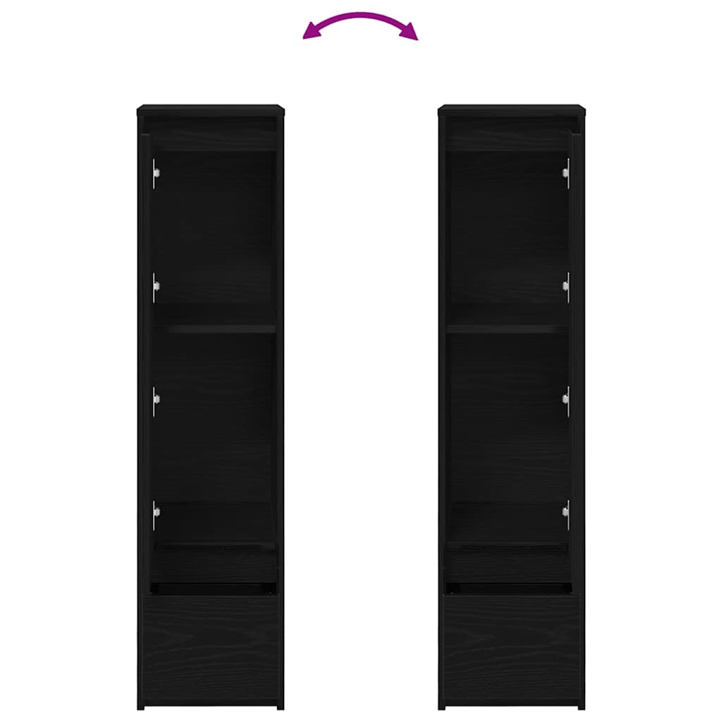 Visoki ormar 29,5x34x119,5 cm konstruirano drvo crni hrast boja - crni hrast, 1 - number 9.