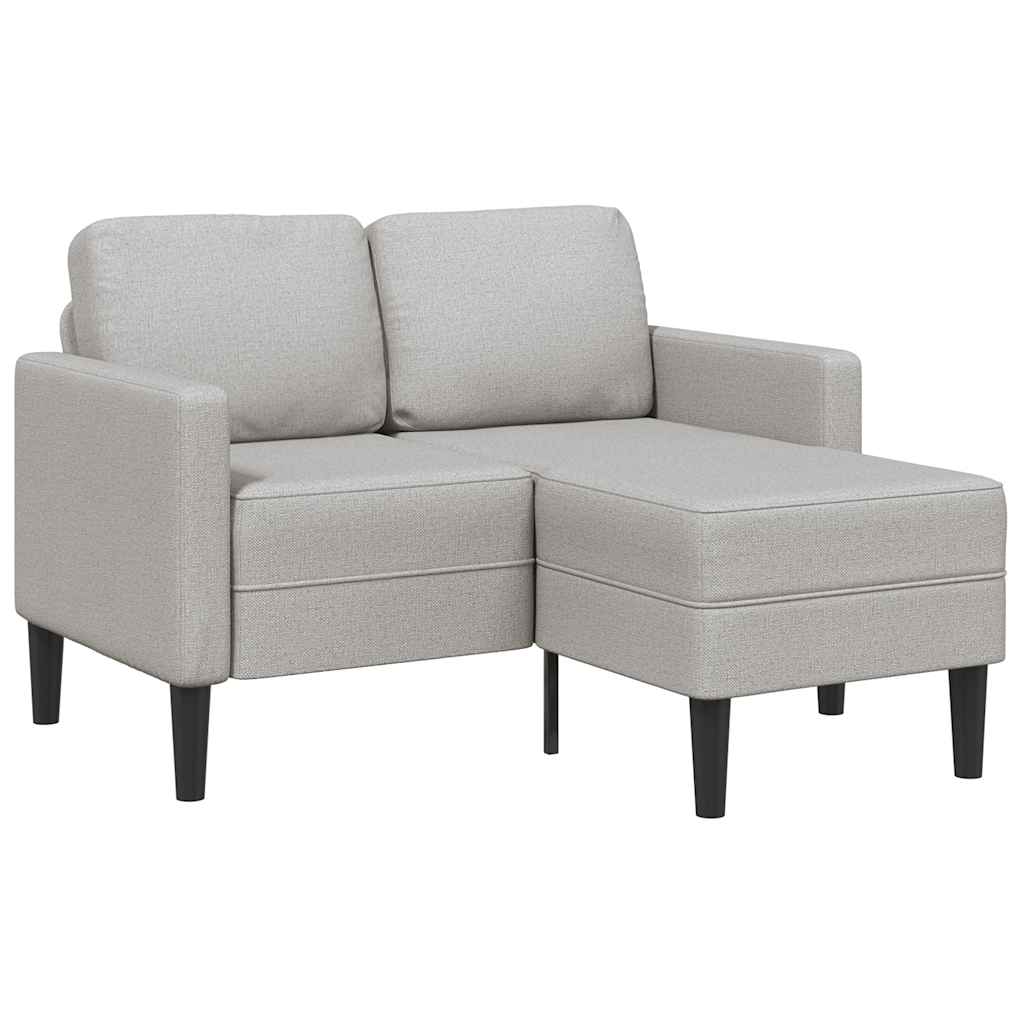 2-personers sofa med chaiselong l-formet 125 cm stof - skygrå - number 1.
