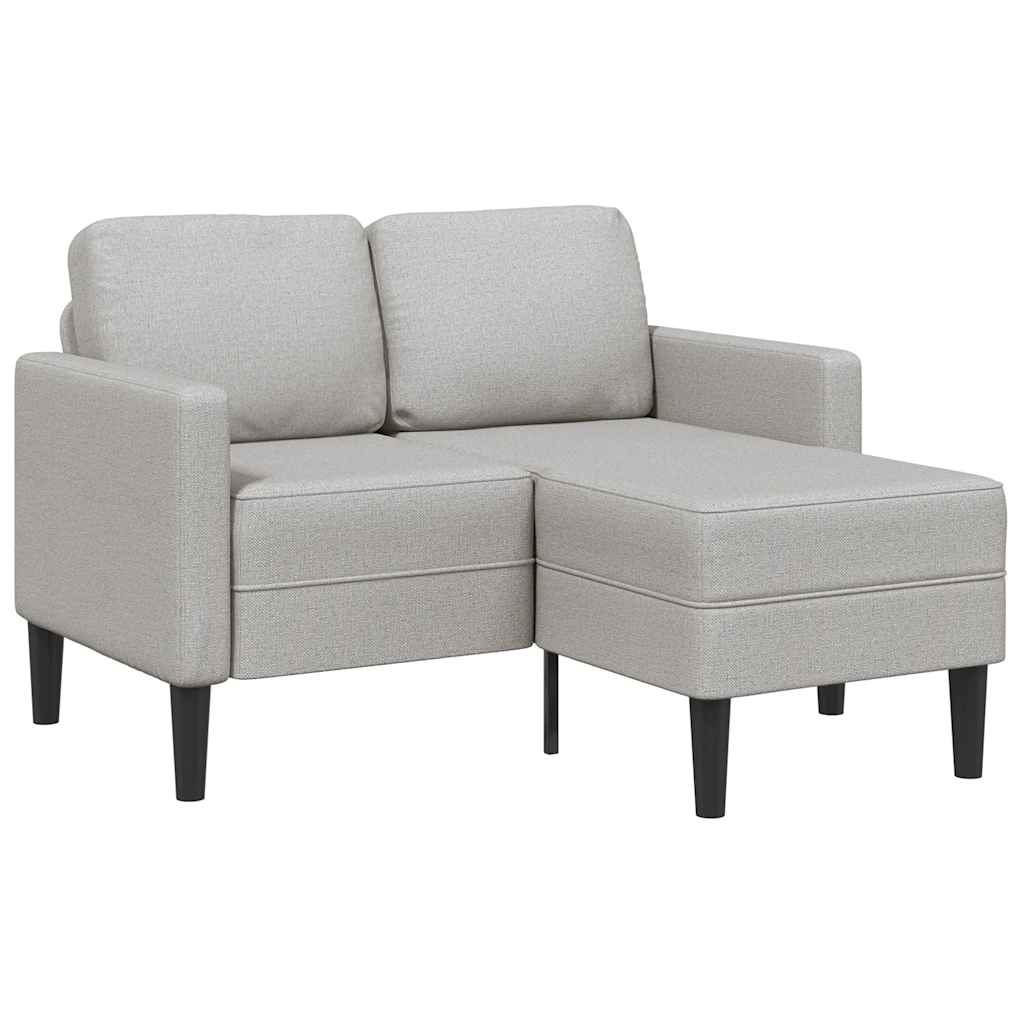2-personers sofa med chaiselong l-formet 125 cm stof - skygrå - number 2.
