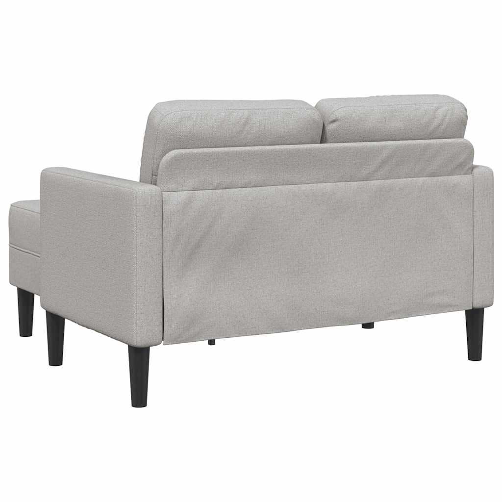2-personers sofa med chaiselong l-formet 125 cm stof - skygrå - number 7.