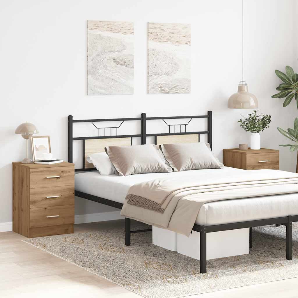 Sengeborde stk. 38x35x55 cm konstrueret træ kunsteg - artisan eg, 2 - number 4.