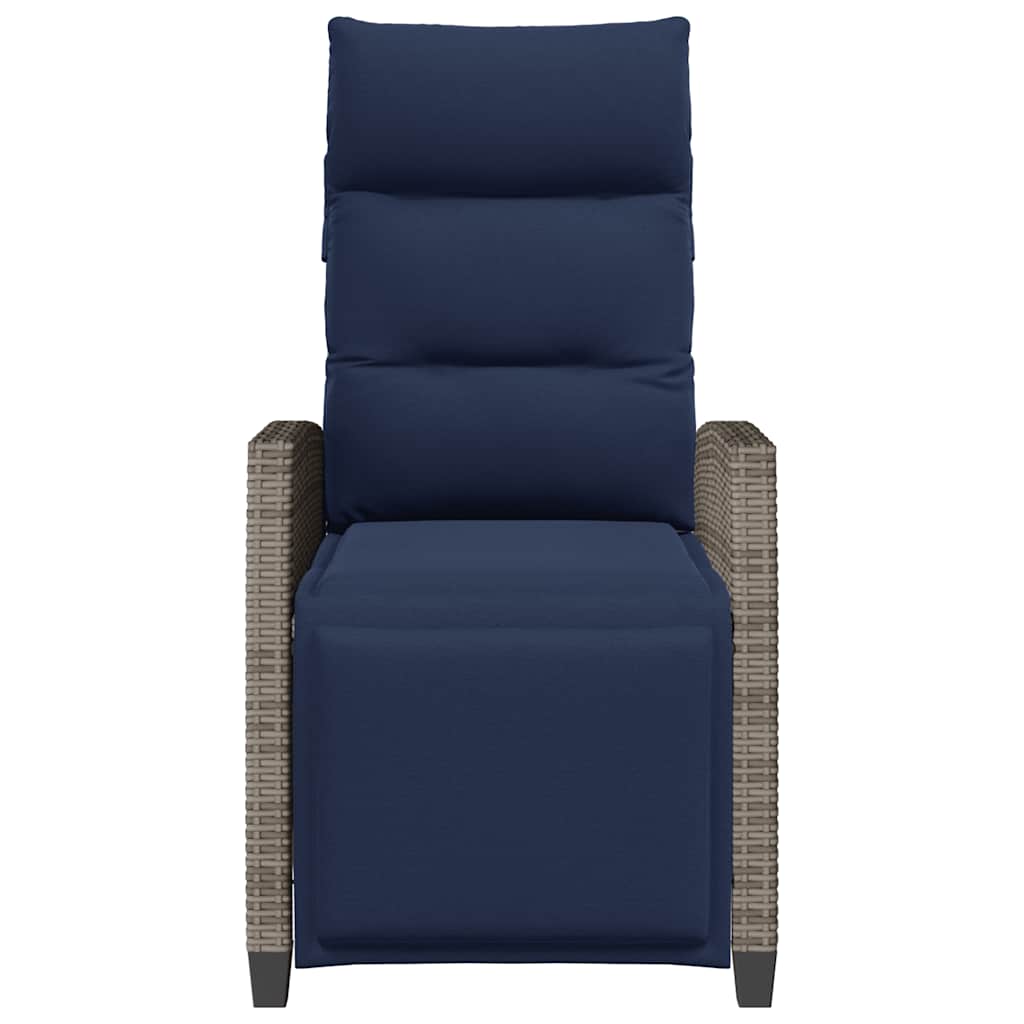 Vrtna stolica s oblogom i bočnim stolom polirattan grey - number 5.