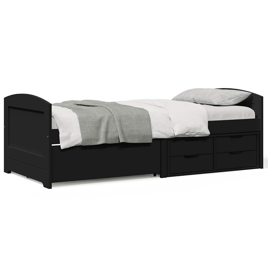 Daybed med 5 skuffer uden madras irun 90x200 cm - sort-3 - number 1.