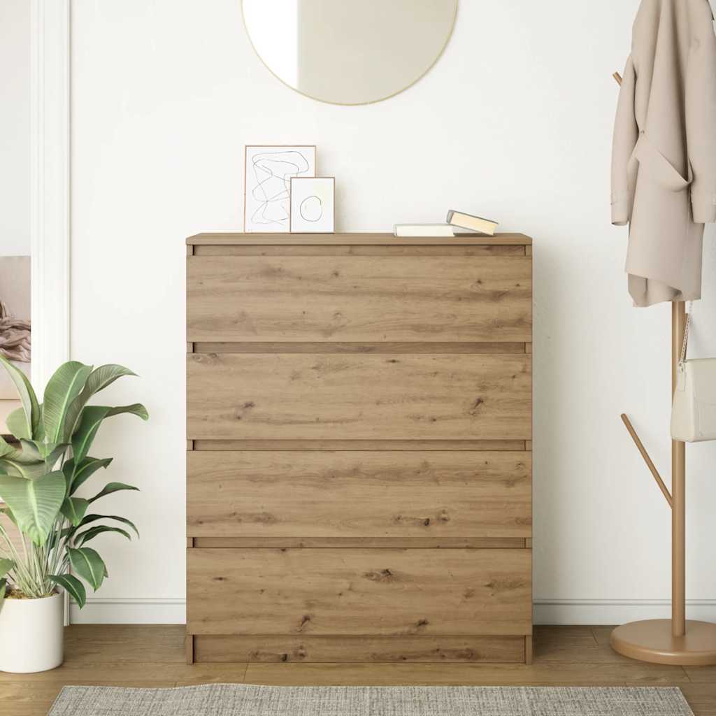 Skænk 80x35x99 cm konstrueret træ kunsteg - artisan eg, 1-1 - number 3.