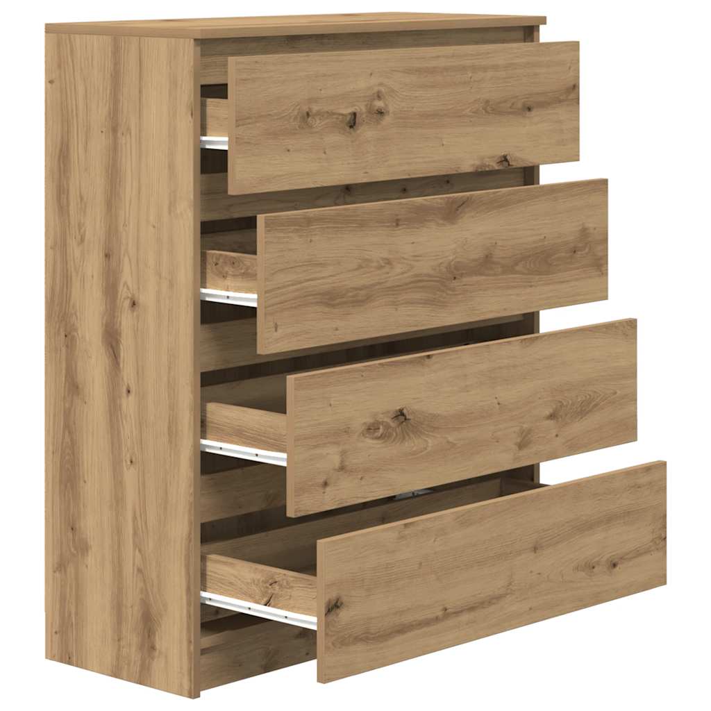 Skænk 80x35x99 cm konstrueret træ kunsteg - artisan eg, 1-1 - number 5.