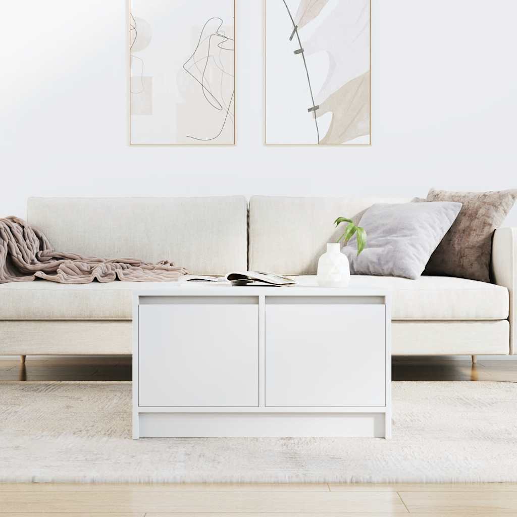 Sofabord med skuffer 70,5x70x40 cm - hvid, 70.5 x 70 x 40 cm, 1 - number 3.