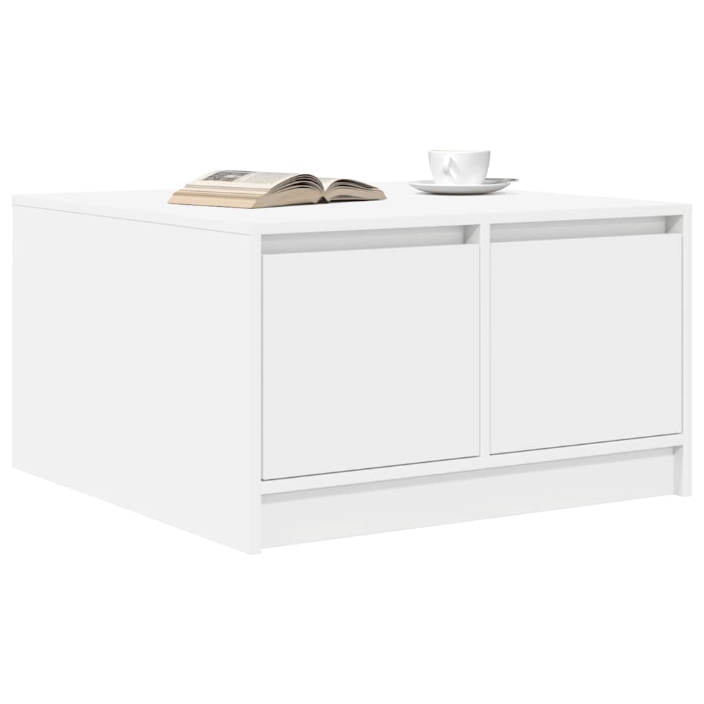 Sofabord med skuffer 70,5x70x40 cm - hvid, 70.5 x 70 x 40 cm, 1 - number 4.