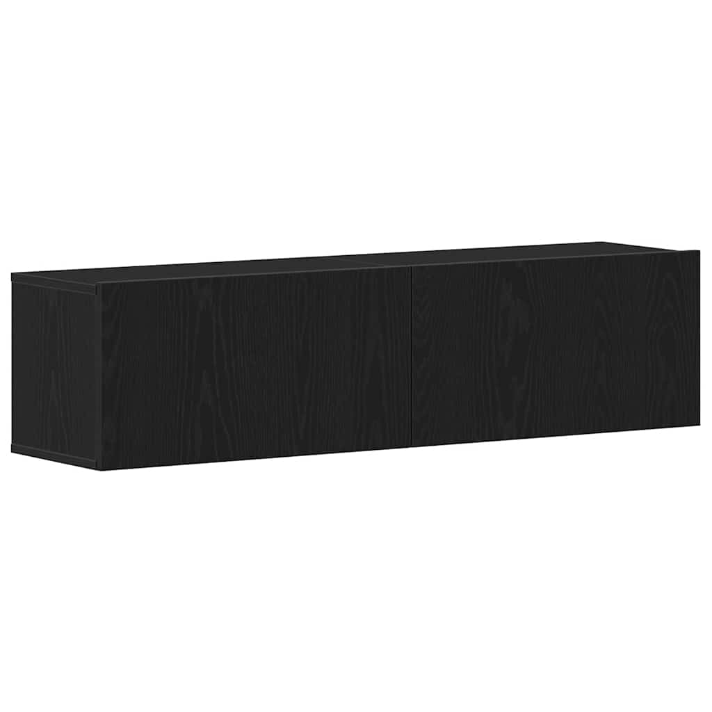 Tv -tabell 120x30x30,5 cm konstruert tre svart eik farge farge - number 2.