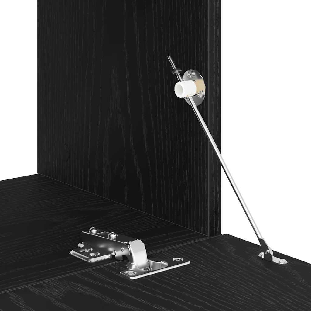 Tv -tabell 120x30x30,5 cm konstruert tre svart eik farge farge - number 9.