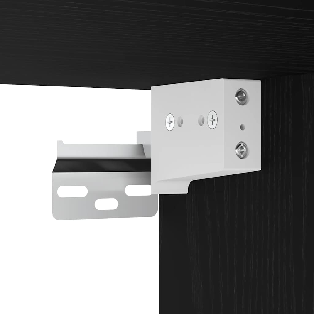 Tv -tabell 120x30x30,5 cm konstruert tre svart eik farge farge - number 10.