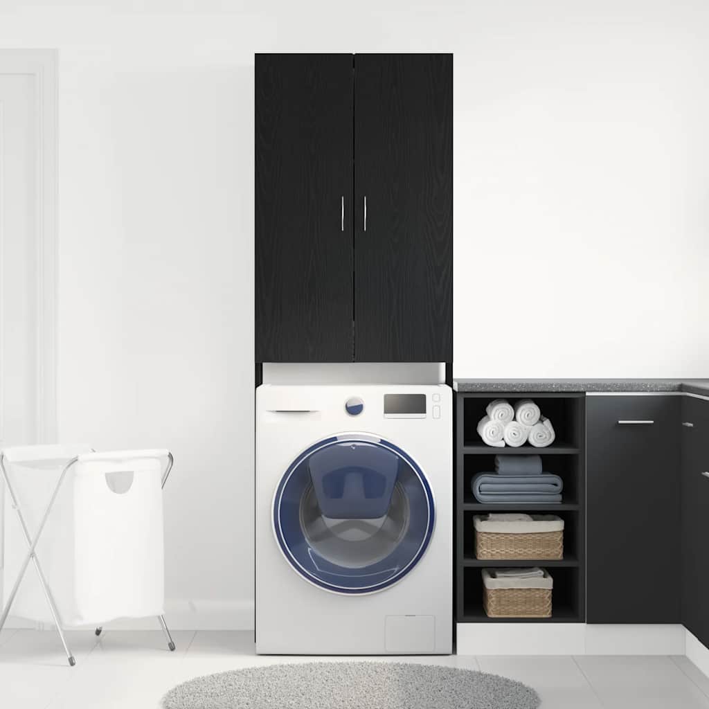 Armoire de machine à laver 64x25.5x190 cm couleur de couleur de chêne noir - number 3.