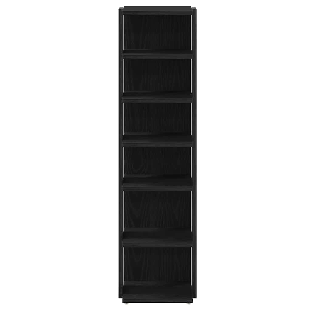 Shoe cabinet 25x27x102 cm constructed wood black oak - number 5.