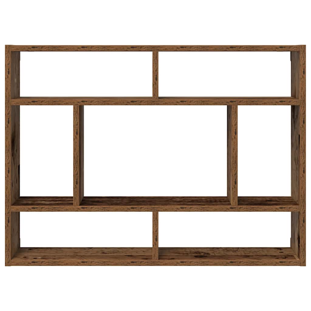 Półka ścienna 75x16x55 cm zbudowane drewniane drewno - stare drewno, 1 - number 5.