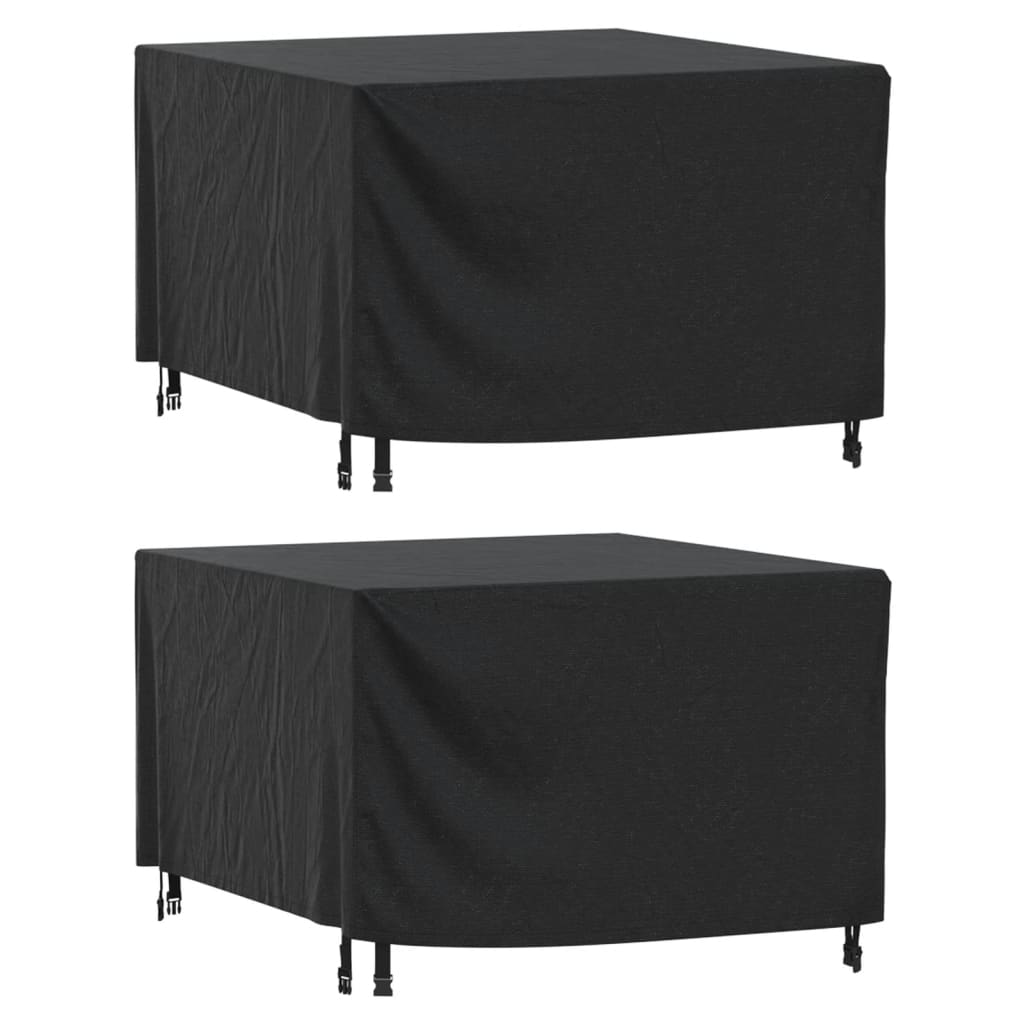 Havemøbelovertræk 2 stk. 113x113x73 cm vandtæt 420d sort - number 1.
