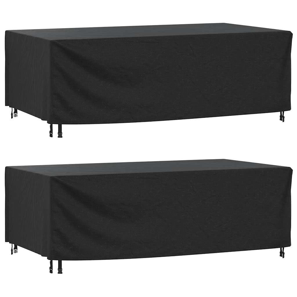Havemøbelovertræk 2 stk. 229x113x73 cm vandtæt 420d sort - number 1.
