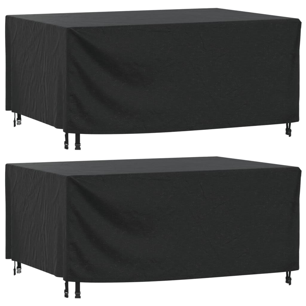 Havemøbelovertræk 2 stk. 172x113x73 cm vandtæt 420d sort - number 1.