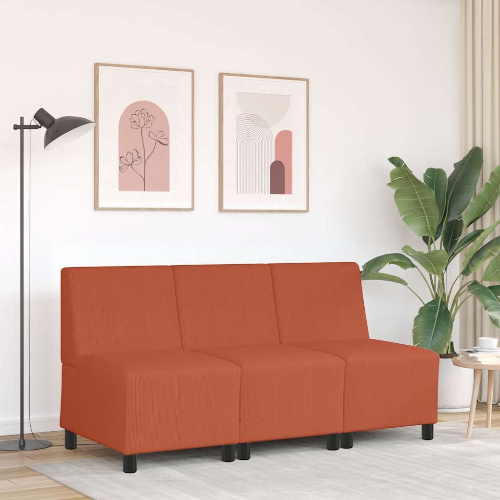 Sofastol 55 cm fløyelsstoff blå - rød oransje - number 3.